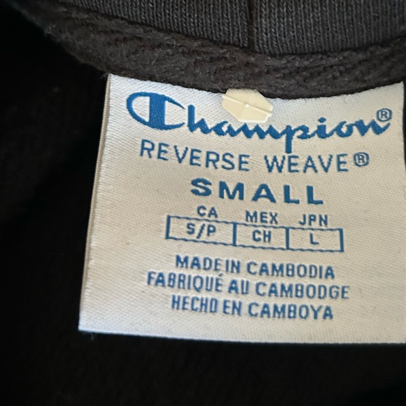 CHAMPION Reverse Weave All-Over Block Letter Hoodie - Picture 5 of 6